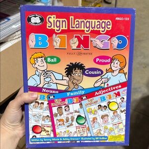 Sign Language Bingo Game - Colorful Educational Board Game